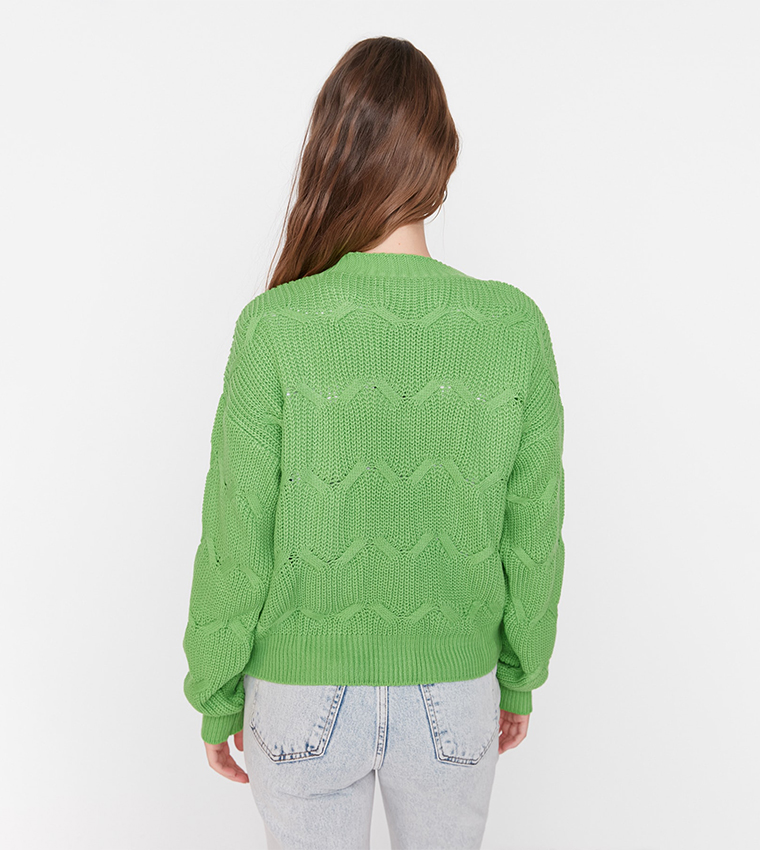 Self Design Knitted Cardigan