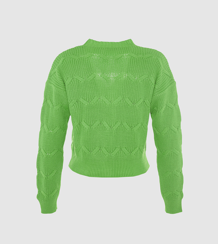 Self Design Knitted Cardigan