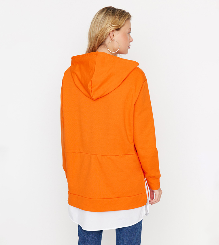 Orange zip up outlet jacket