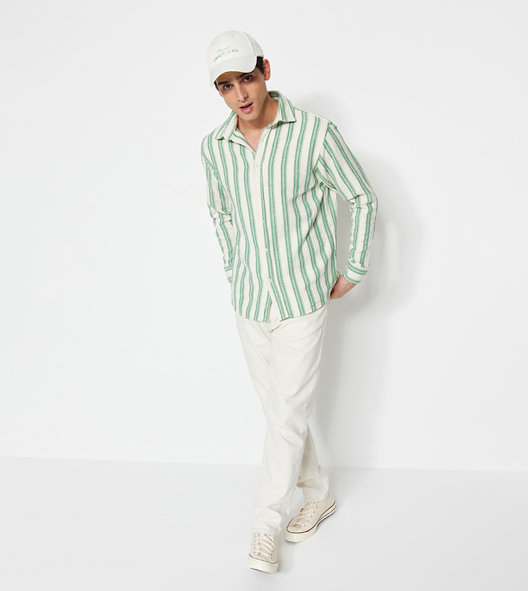 Striped Relaxed Fit Long Sleeves Shirt