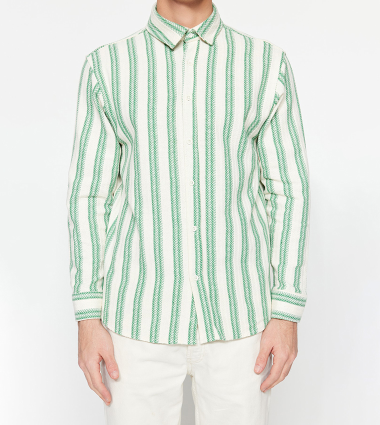 Striped Relaxed Fit Long Sleeves Shirt