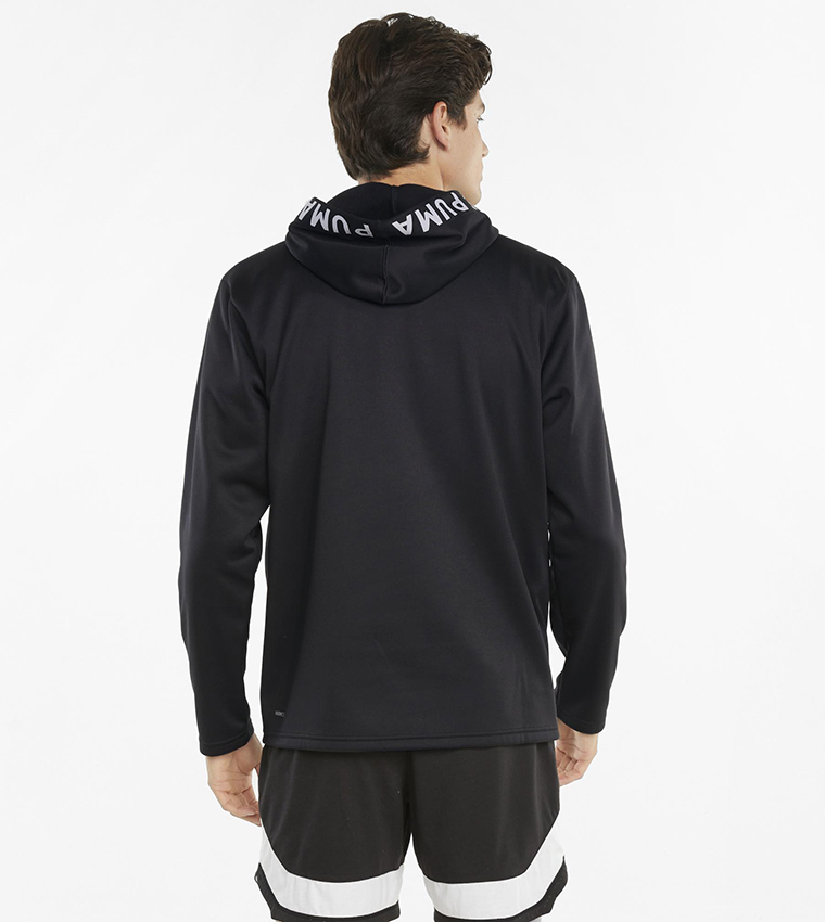 Logo Print Fleece Hoodie