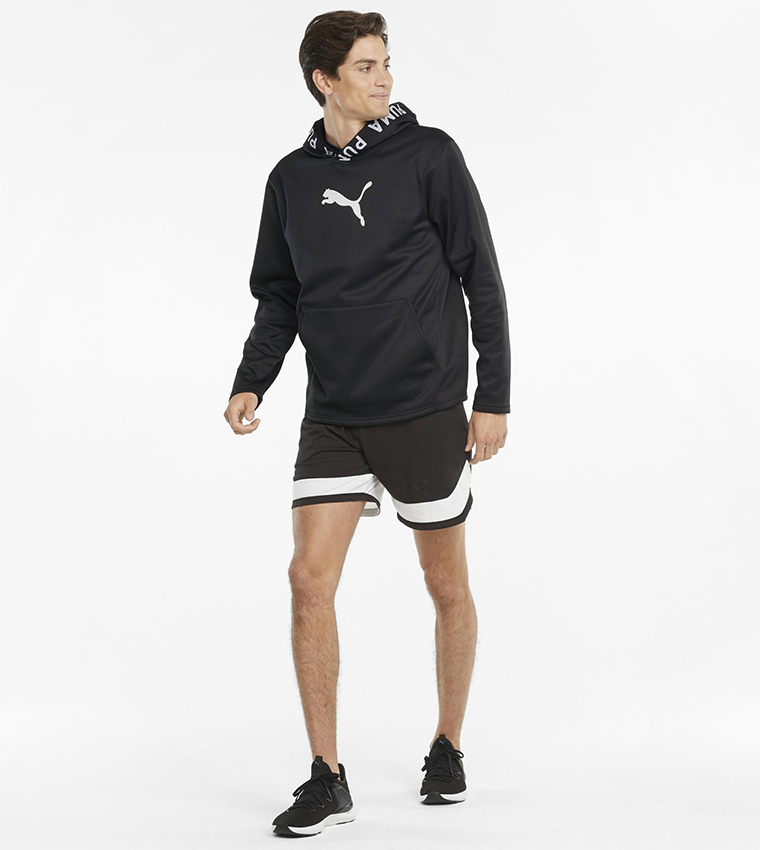 Logo Print Fleece Hoodie