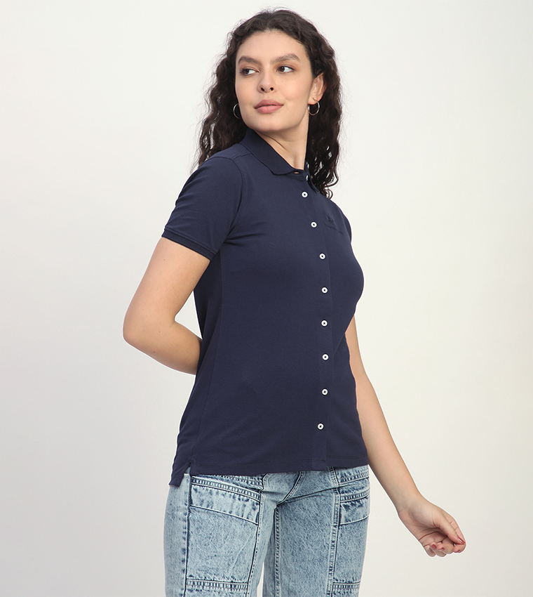 Logo Embroidered Short Sleeves Shirt