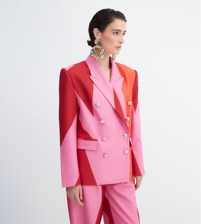 X Zeynep Tosun Lapel Collar Oversize Blazer Jacket