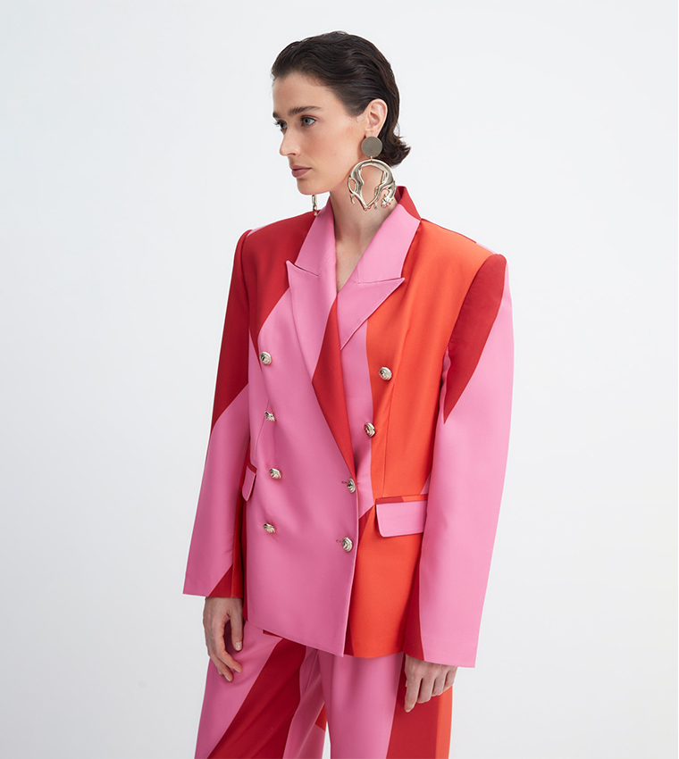 X Zeynep Tosun Lapel Collar Oversize Blazer Jacket