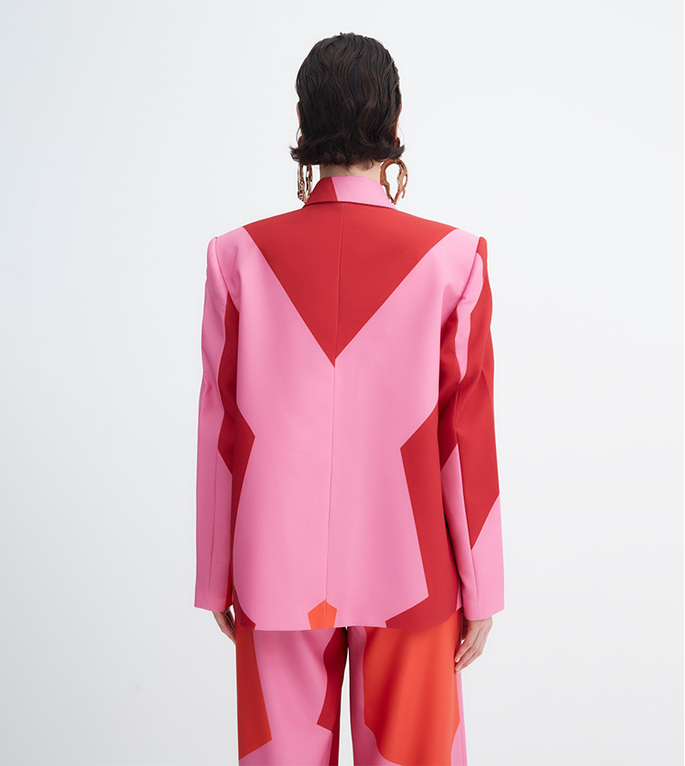 X Zeynep Tosun Lapel Collar Oversize Blazer Jacket