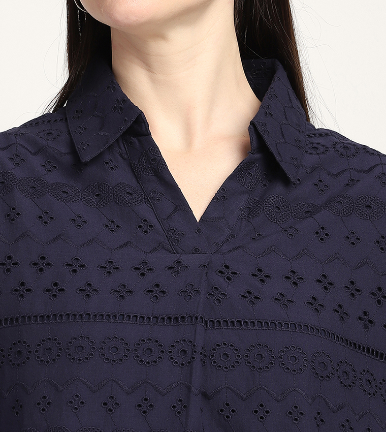 Openwork Long Sleeves Shirt