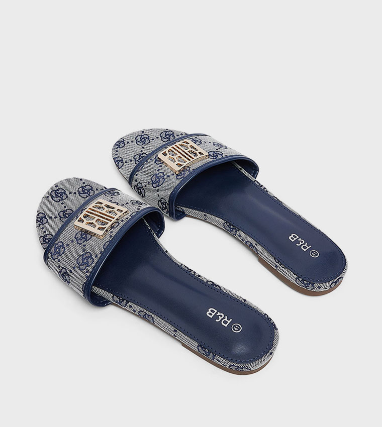 Patterned Flat Sandals