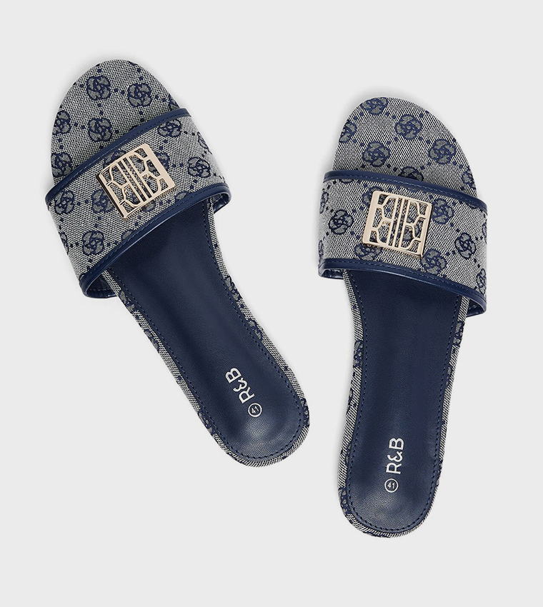 Patterned Flat Sandals