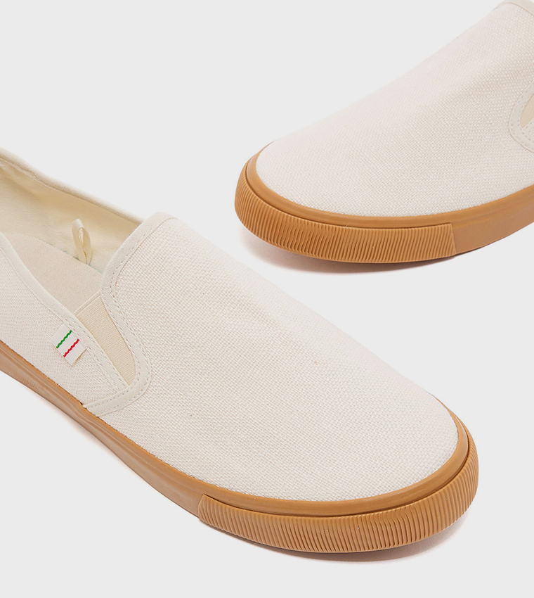 Buy R&B Canvas Slip On Shoes In Beige 6thStreet UAE