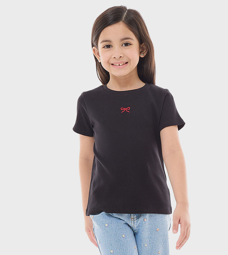 Pack of 2 Ribbed Short Sleeves T-Shirts
