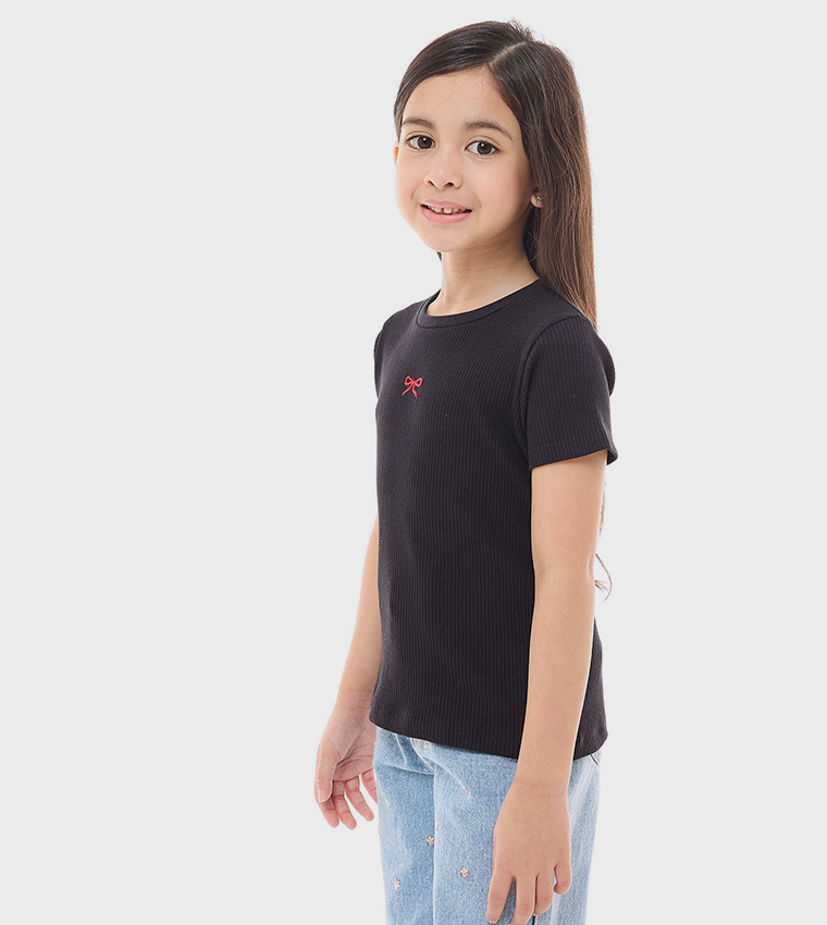 Pack of 2 Ribbed Short Sleeves T-Shirts