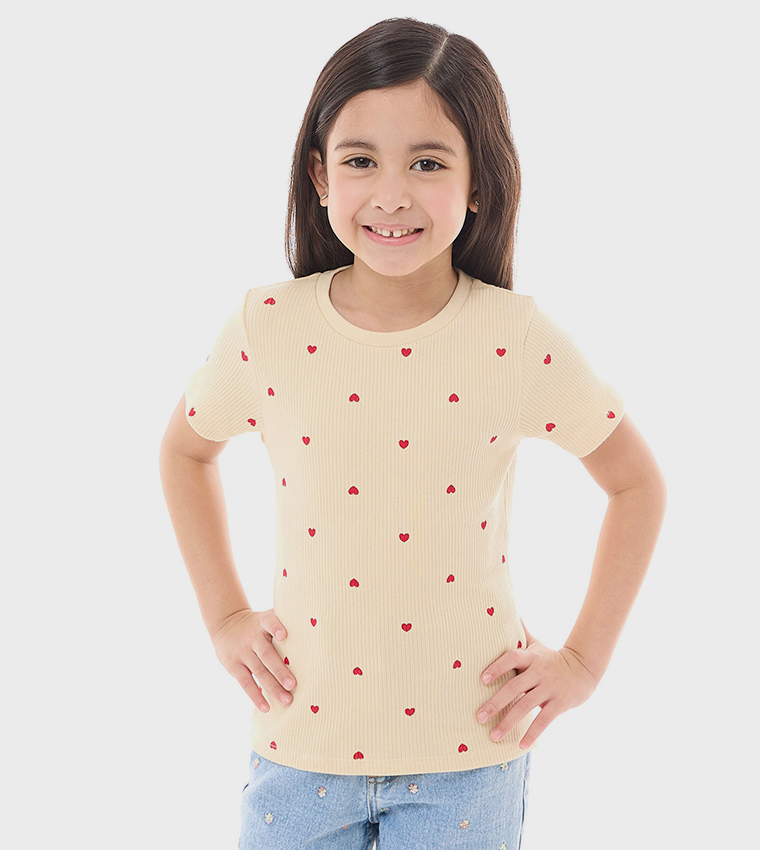 Pack of 2 Ribbed Short Sleeves T-Shirts