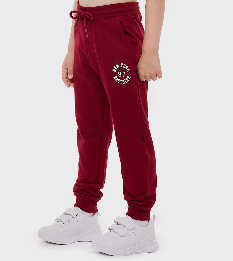 Print Detail Joggers with Drawstring Waist