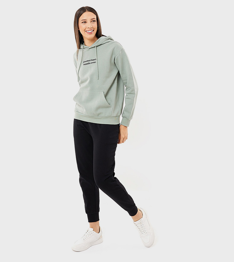 Solid Joggers with Drawstring Waist