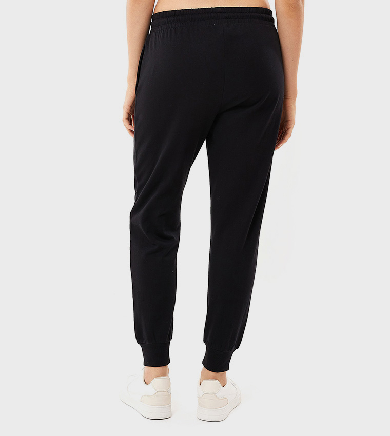 Solid Joggers with Drawstring Waist
