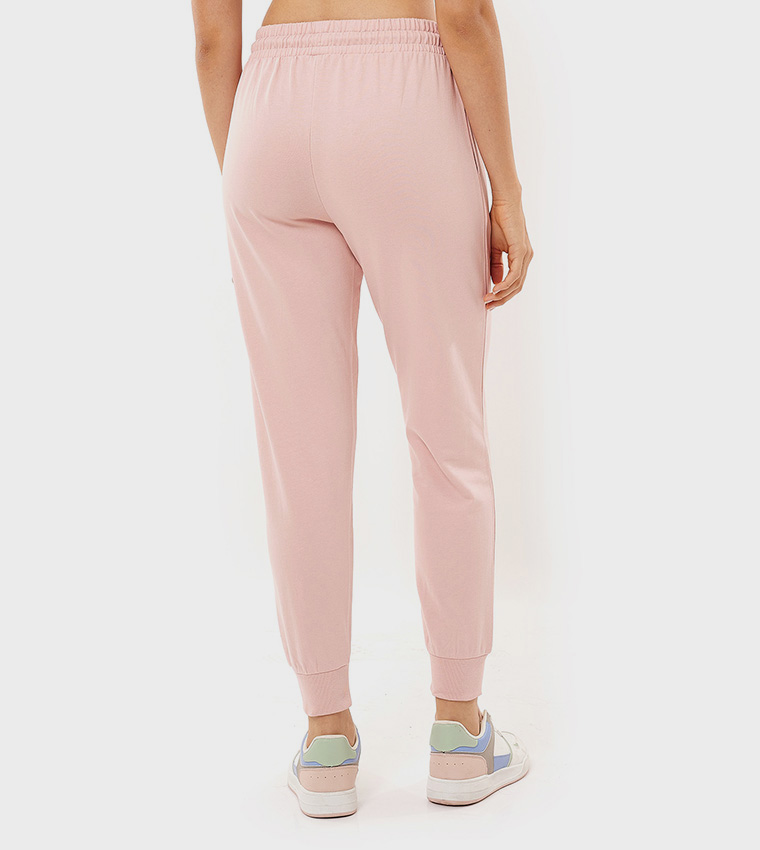 Solid Joggers with Drawstring Waist