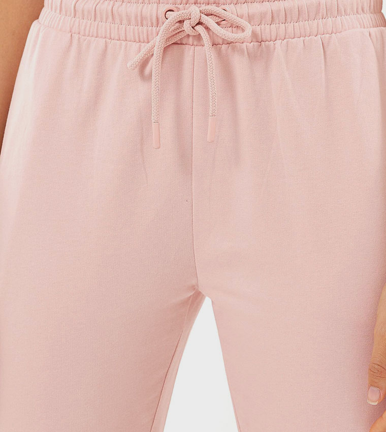 Solid Joggers with Drawstring Waist