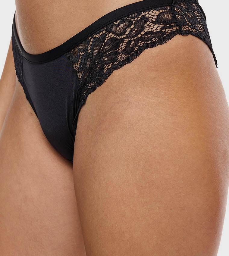 Lace Detail Brazilian Brief