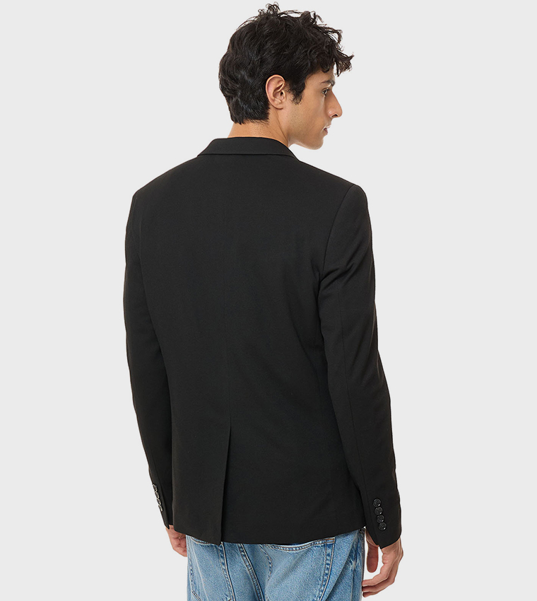 Solid Single Breasted Blazer