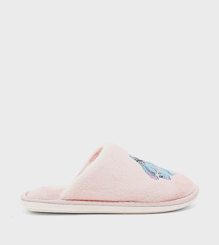 Stitch Embroidered Bedroom Slippers