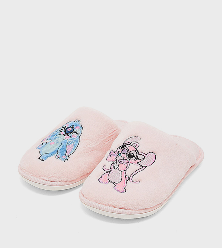 Stitch Embroidered Bedroom Slippers