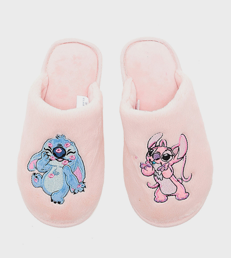 Stitch Embroidered Bedroom Slippers