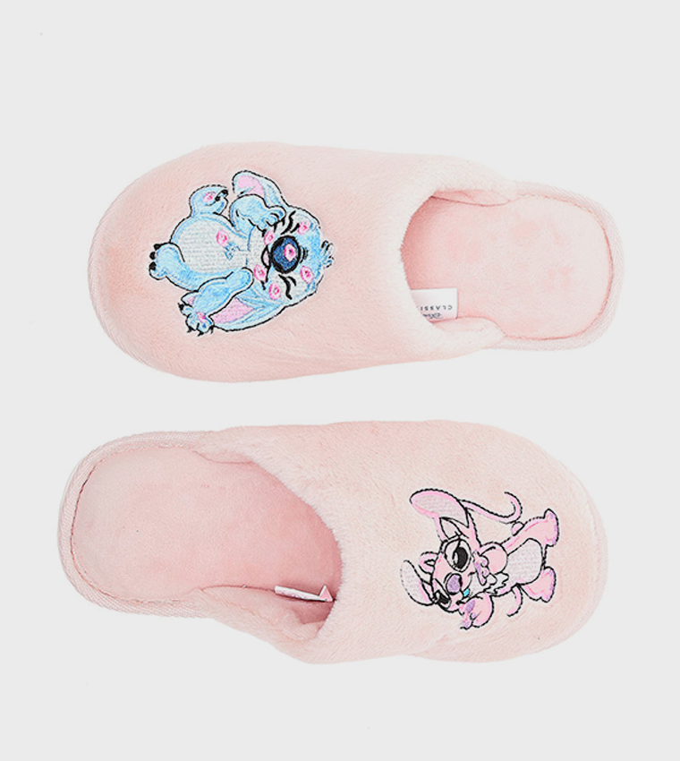 Stitch Embroidered Bedroom Slippers