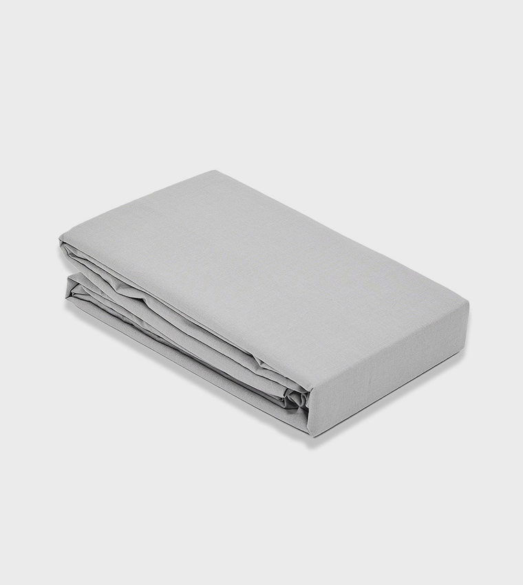 Solid Single Fitted Bedsheet