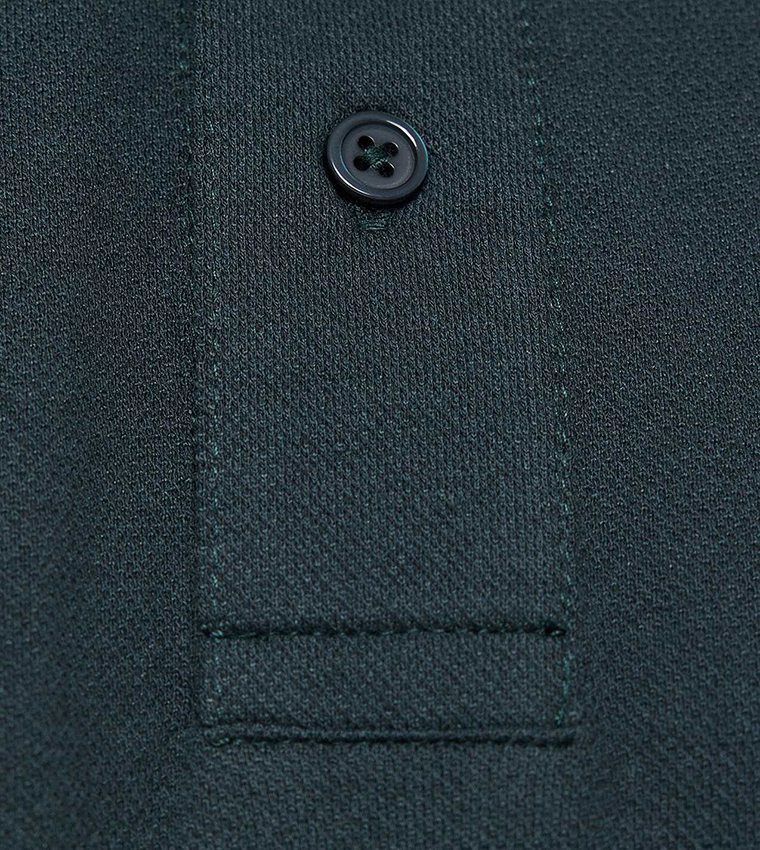 Solid Polo T-Shirt with Short Sleeves