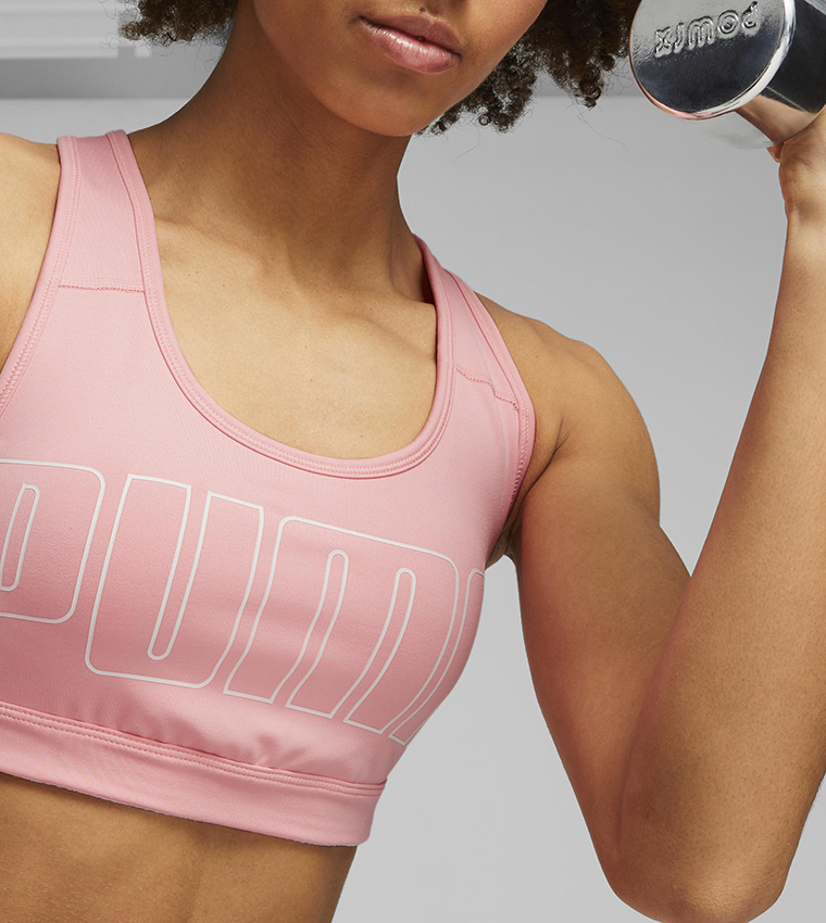 Buy Puma Mid Impact 4Keeps Sports Bra In Pink