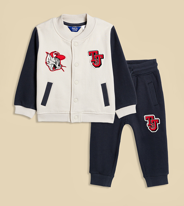 جاكيت مطرز وجوغر - طقم قطعتين 