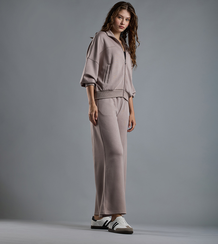 Solid Sweatpants with Elastic Waist