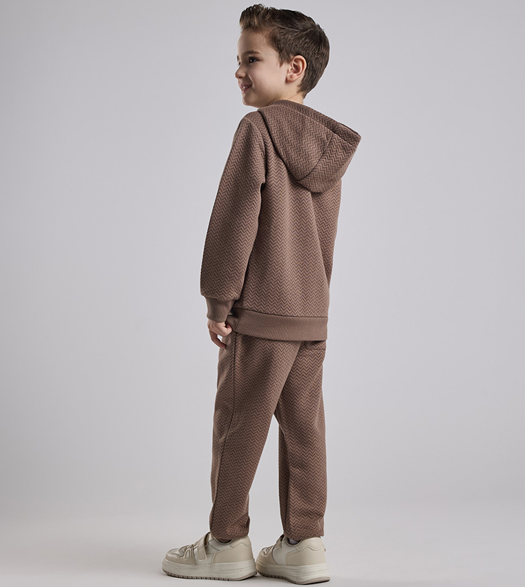 Patterned Hooded Clothing Set