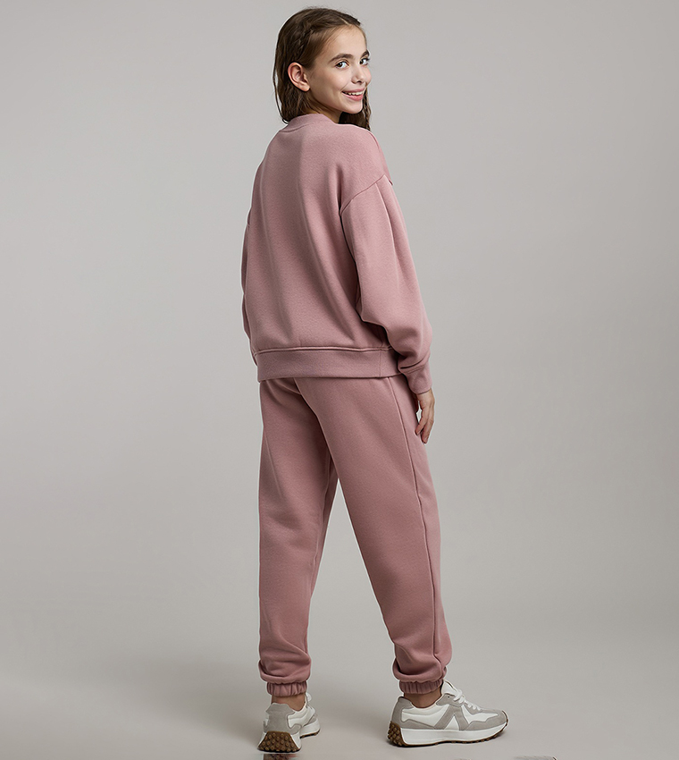 Embroidered Sweatshirt and Jogger Set