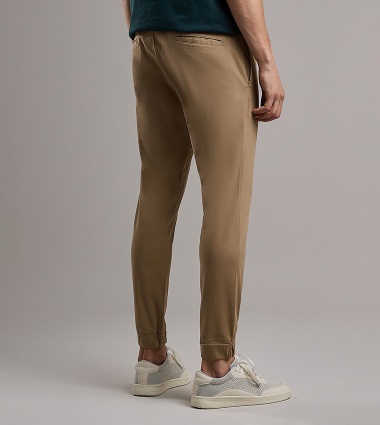 Solid Jogger Pants with Drawstring Waist