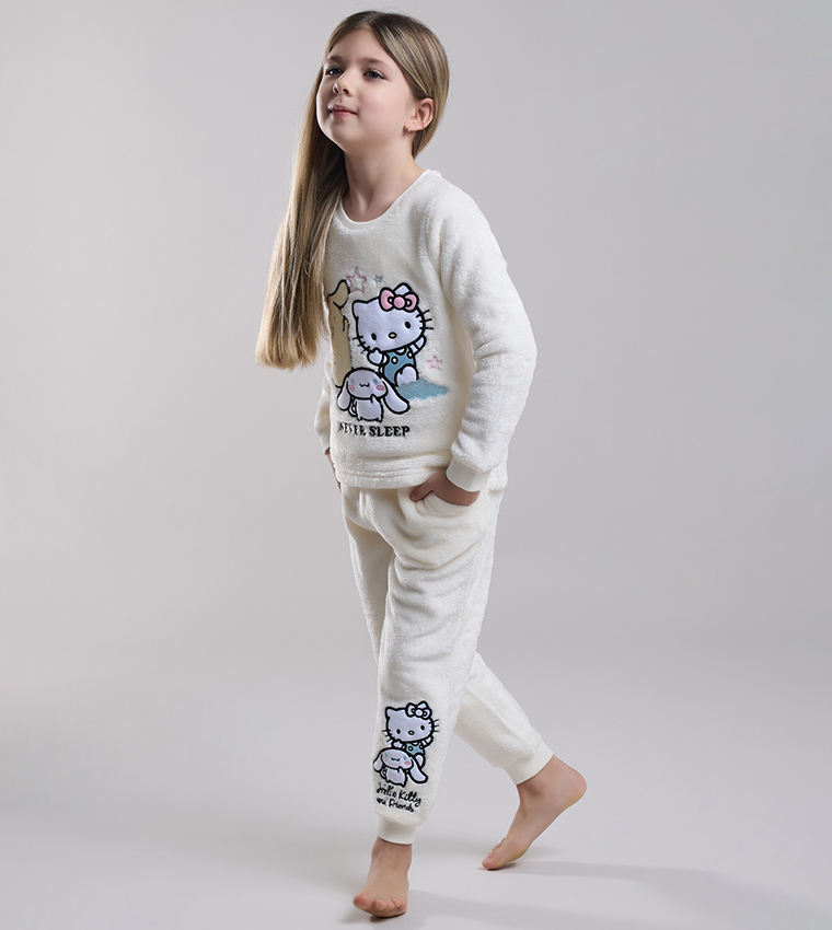 Hello Kitty Embroidered Pyjama Set