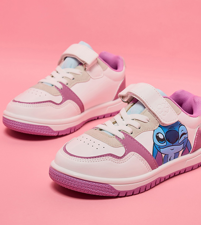 Stitch Print Velcro Sneakers