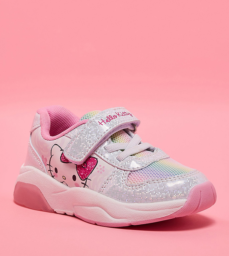 Hello Kitty Print Velcro Sneakers