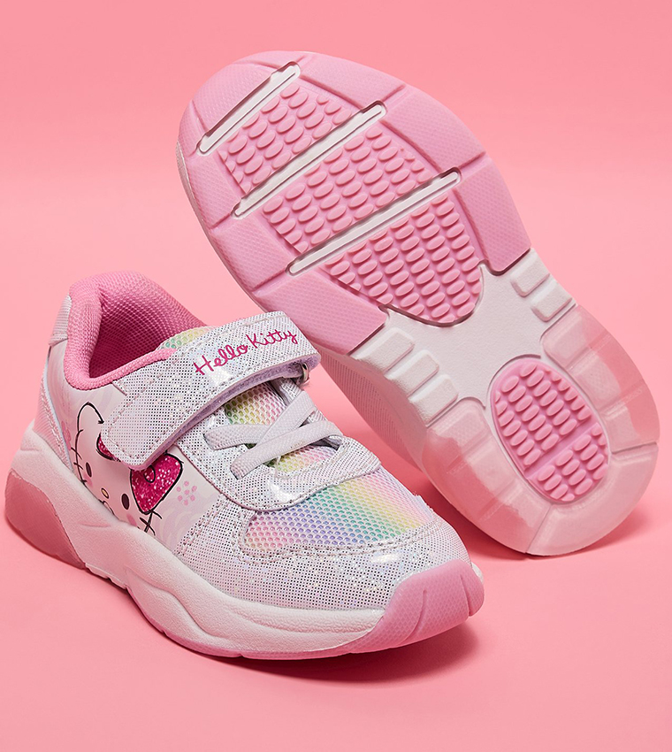 Hello Kitty Print Velcro Sneakers