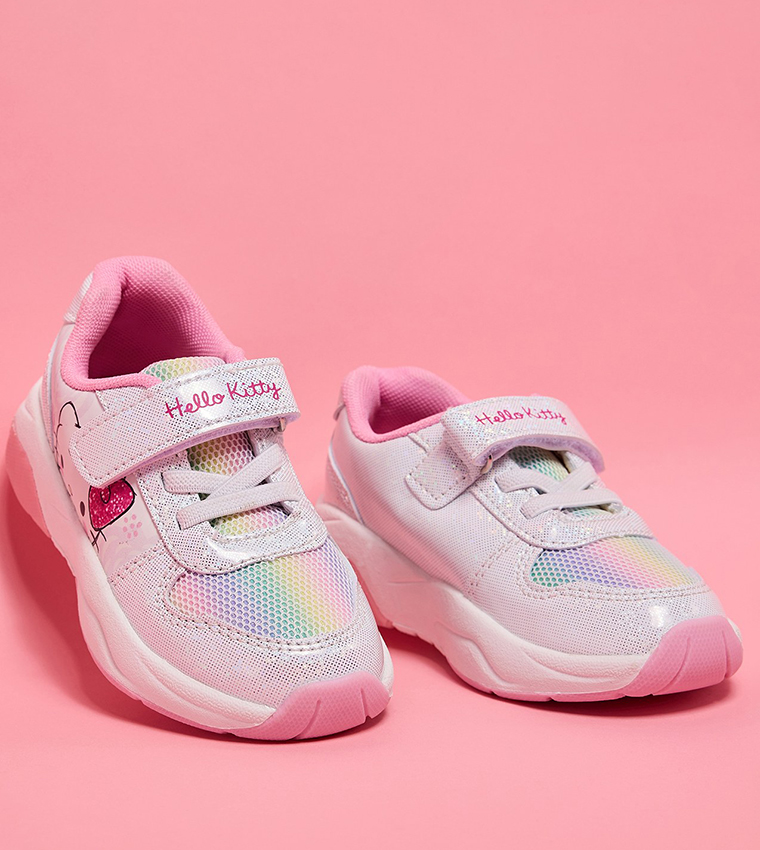 Hello Kitty Print Velcro Sneakers