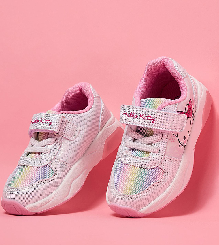 Hello Kitty Print Velcro Sneakers