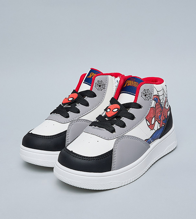 Spiderman Printed High Top Sneakers