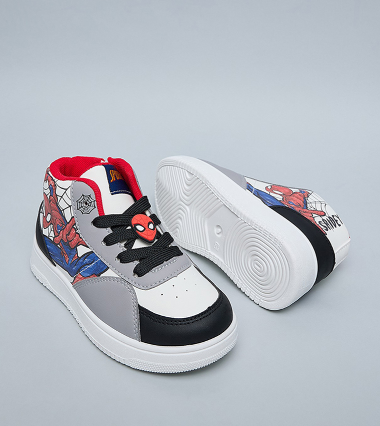 Spiderman Printed High Top Sneakers