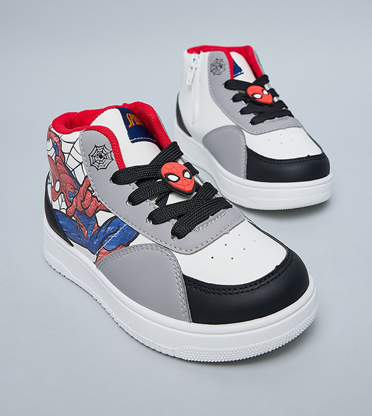 Spiderman Printed High Top Sneakers