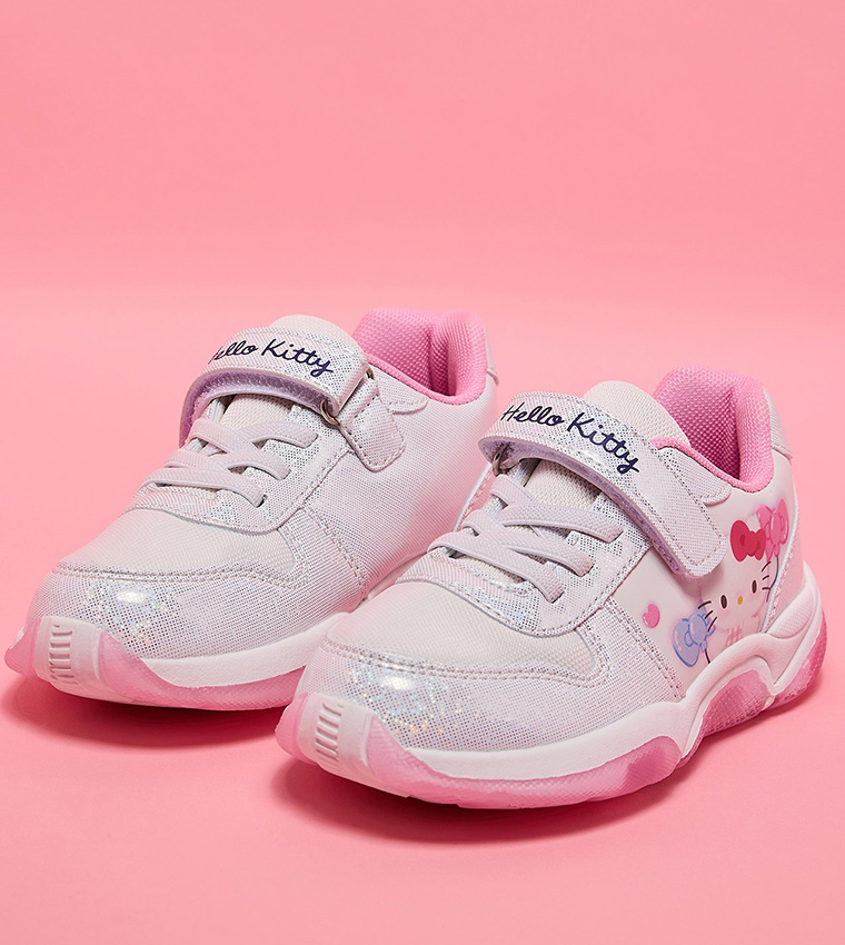 Hello Kitty Print Velcro Sneakers