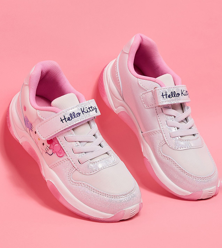 Hello Kitty Print Velcro Sneakers