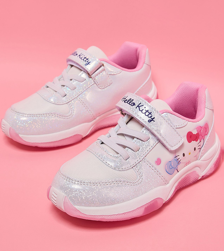 Hello Kitty Print Velcro Sneakers