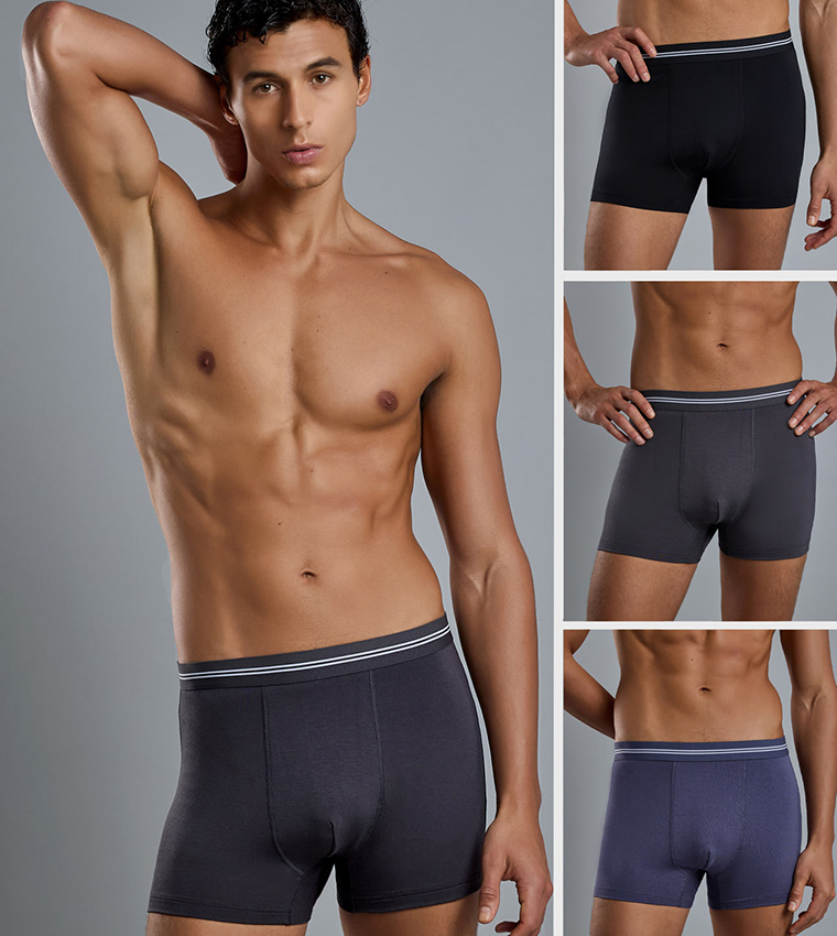 3 Pack Solid Trunks